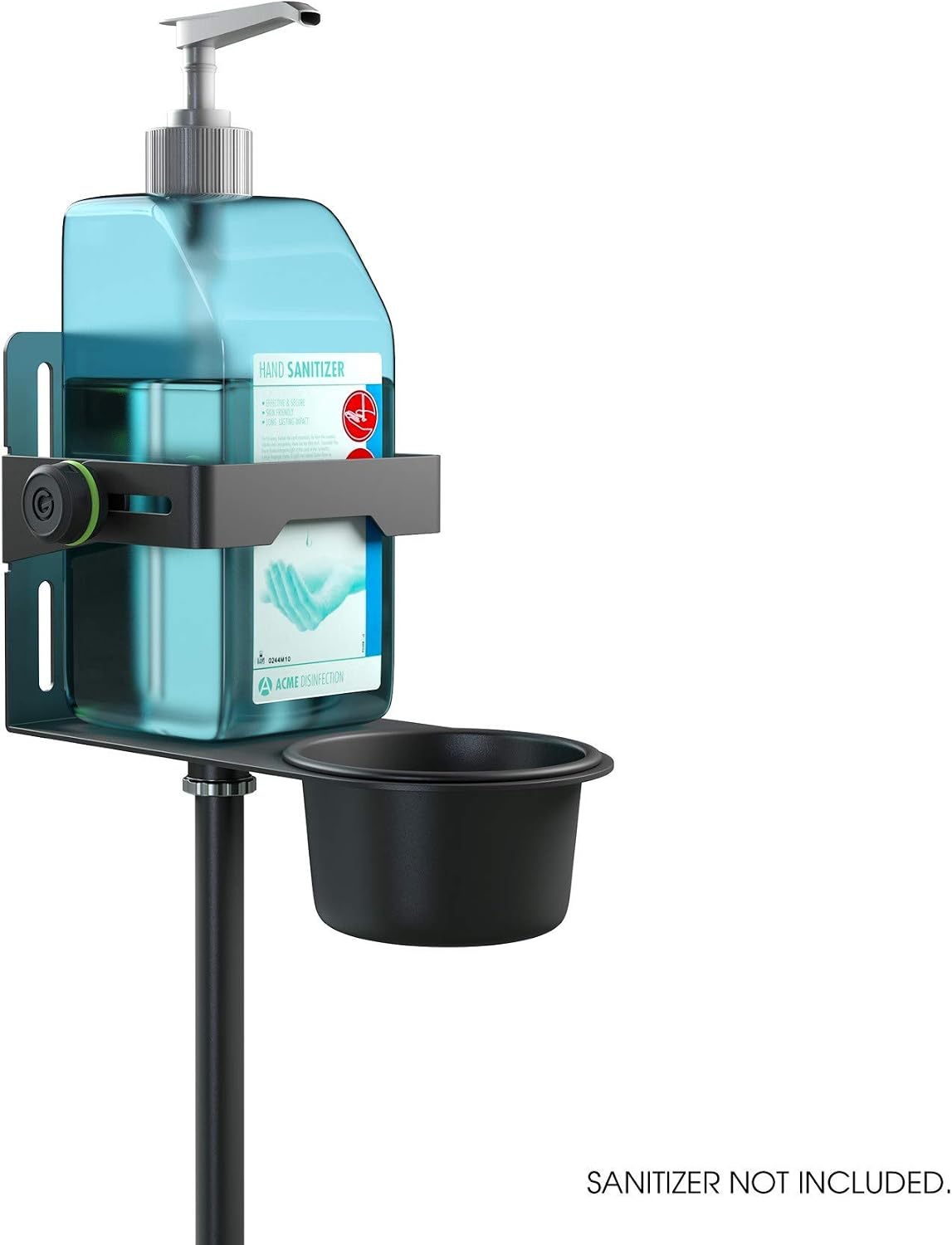 Height-Adjustable Disinfectant Stand Tripod with Universal Holder, Black - Image 3