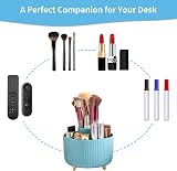 Marbrasse Desk Organiser 360° Rotating Pen Holder 5 Compartments Blue view 4