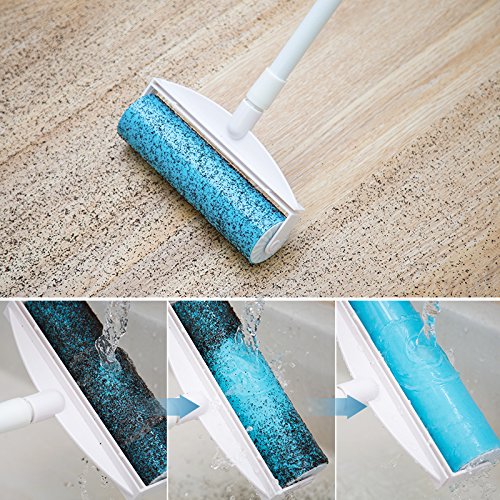 WOWGO Lint Roller, Resuable & Washable Lint Roller, Pet Hair Remover Lint Roller Cleaner for Clothes, Animal Hairs (1 Long-Handled 1Mini) - Thumbnail 6