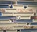 TST Glass Inner Conch Tile Beach Style Blue Cream White Brushed Steel Art Mosaic Kitchen Backsplash Bath Decor TSTNB06 (1 Sample [4'' x 12''])