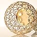 VINCIGANT Gold Crystal Table Lamp Candle Holders for Dining Room/Living Room Decoration/Wedding Coffee Table Decorative Centerpiece