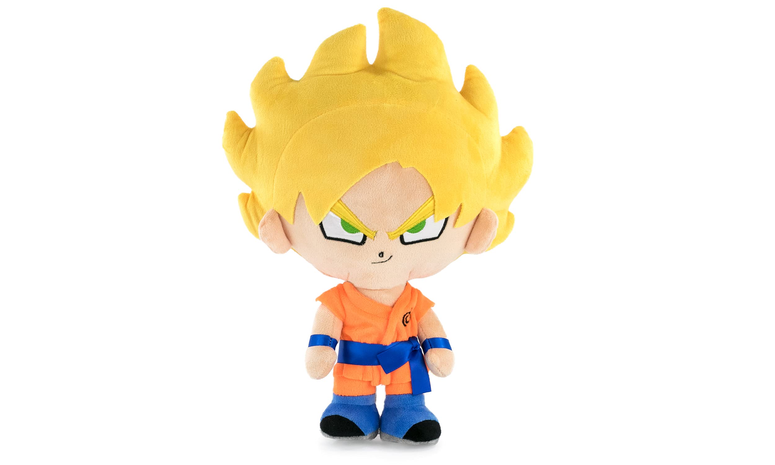 Play by Play Dragon Ball Super Protagonists Plushies, Goku, Piccolo, Vegeta, Beerus, Majin Buu - Super Soft Quality (23-27cm, Goku Super Saiyan)