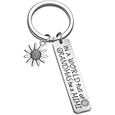 RSZOTW Mimi Mothers Day Keychain For Memaw Keychain Yaya Gifts Grandmother Jewelry Gigi Gift