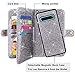 Harryshell Detachable Magnetic 12 Card Slots Wallet Case PU Leather Flip Protective Cover Wrist Strap for Samsung Galaxy S10 (Not Fit S10+ Plus) (Bling Grey)