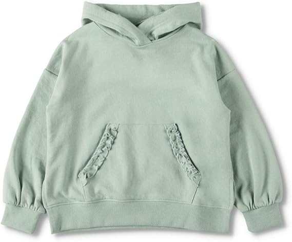 Amazon ブランシェス ポケットフリルパーカー 女の子 キッズ 子供 女児 ガールズ ベビー トレーナー 無地 長袖 150 グリーン トレーナー パーカー 通販