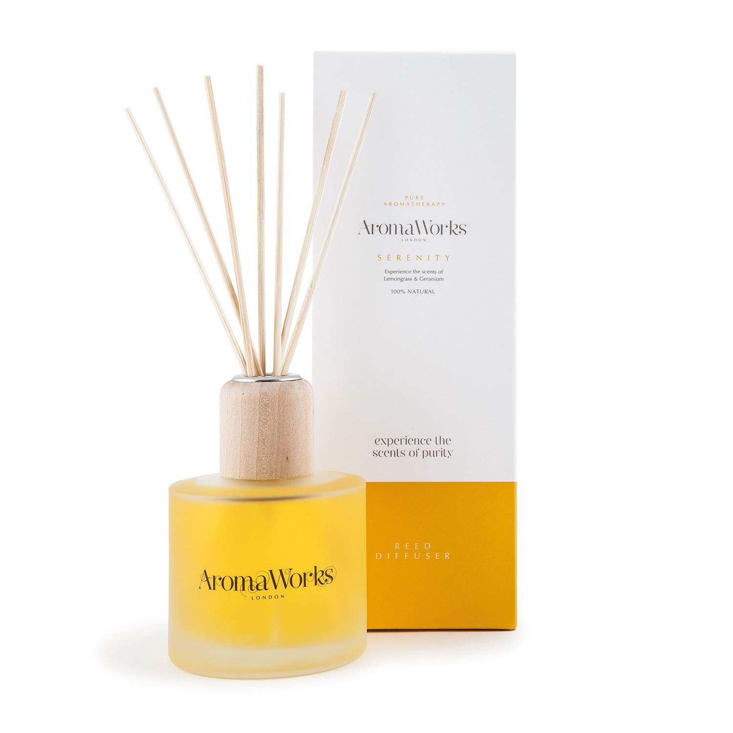 Aromaworks Serenity Reed Diffuser Lemongrass Neroli And Sweet Geranium Aromas Uplift Balance Focus Natural Vegan Cruelty Free 0ml 6 76oz Beauty Amazon Com