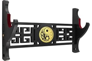 Ekkhysis Taichi Sword Wall Mount Velvet Padded Hook Katana Holder Display Hanger for Lightsaber,Cosplay Blade Tanjirou Demon Slayer Weapon Stand (1-Tier)