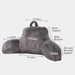 NTBED Reading Pillow Faux Fur Bed Wedge Backrest