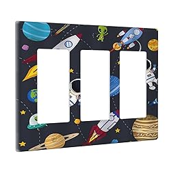 Wpshijia Rocket Planets Astronaut Blue Decorative