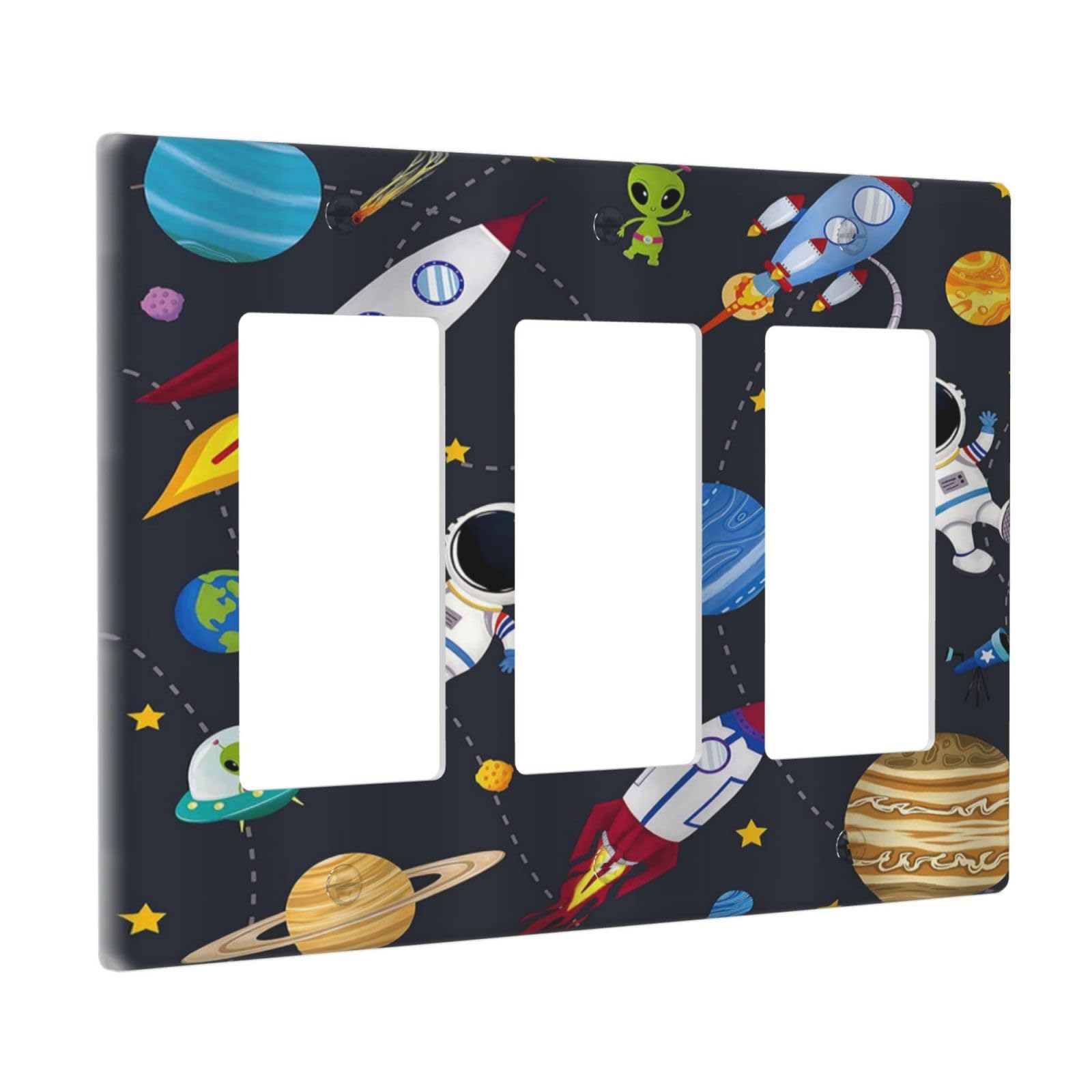 Wpshijia Rocket Planets Astronaut Blue Decorative