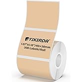 YIKIADA Brown Thermal Labels 1.57 × 1.18 Inch Vinyl Waterproof Stickers Self-Adhesive Address Decals Compatible with M110/M220 300 PCS