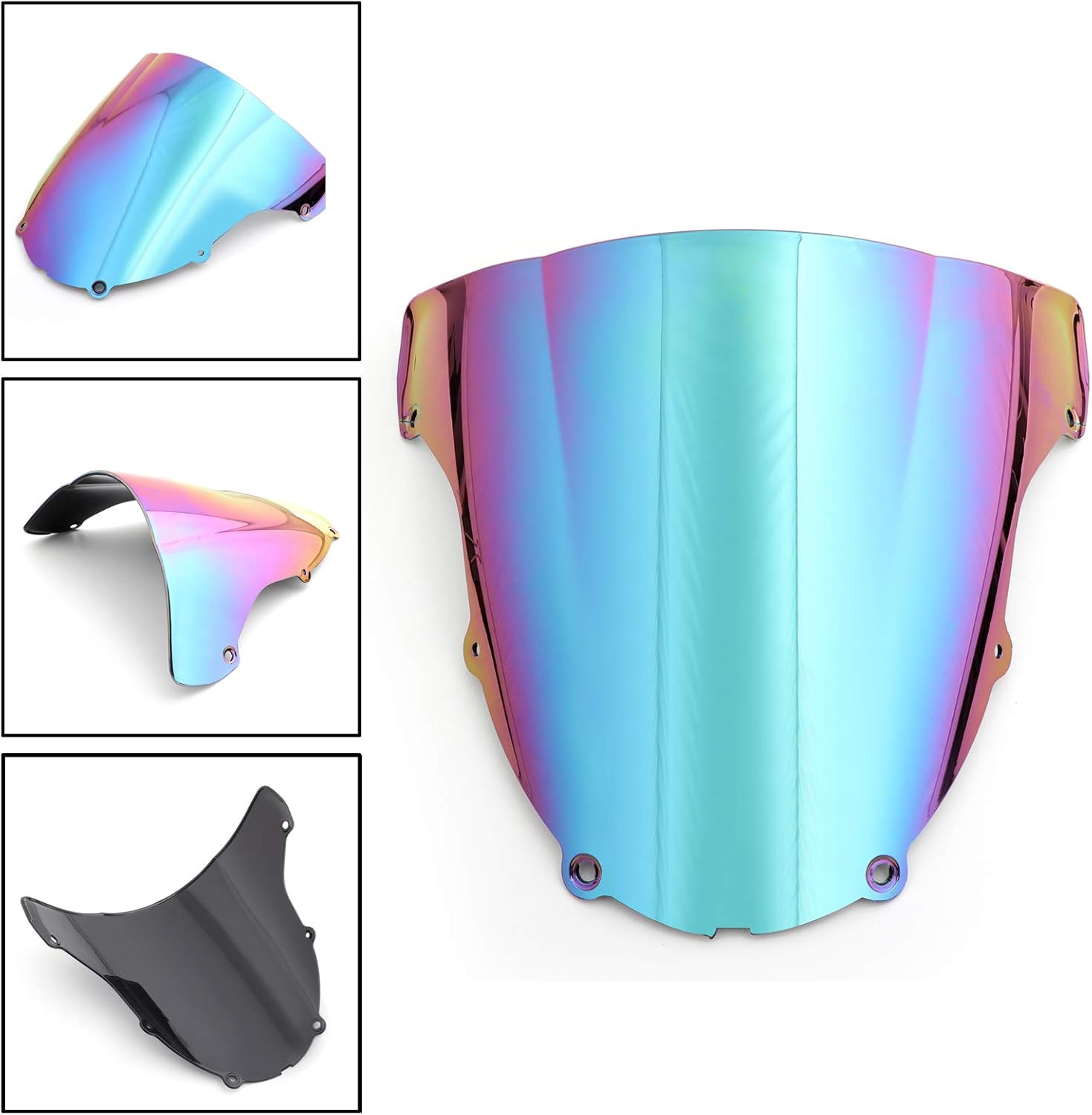 Artudatch Pare-brise de moto avant double bulle pour K-A-W-A-S-A-K-I ZX6R ZX6-R 636 2003-2004