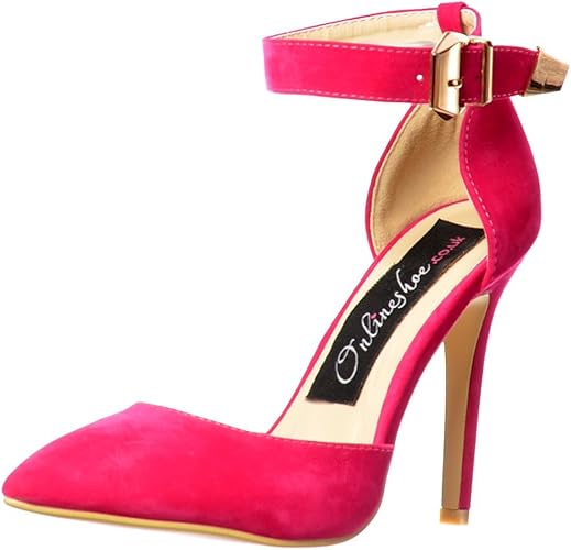fuchsia mid heel shoes