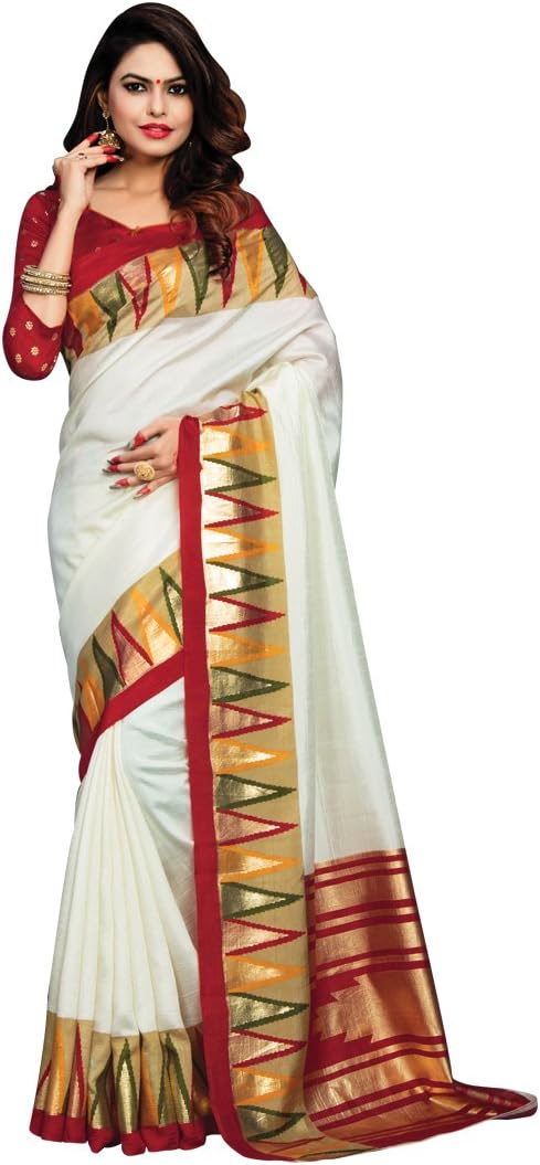 Craftsvilla Women's Silk Saree with Blouse Piece