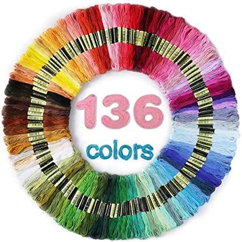 LOVIMAG Premium Rainbow Color Embroidery Floss with