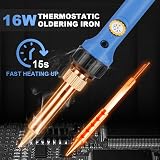 Flintronic 60W Adjustable Soldering Iron Kit 200-480℃ with 5 Tips Stand 10g view 6