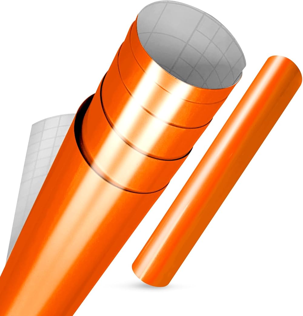 vgoltd Glossy Self-Adhesive Vinyl Wrap Orange 60x200 cm