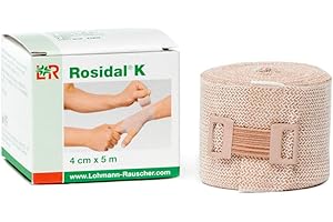 Lohmann & Rauscher Rosidal K Short Stretch Compression Bandage, For Use In The Management of Acute & Chronic Lymphedema, Edema, & Venous Insufficiency, 1.57" x 5.5 Yards (4cm x 5m), 1 Roll