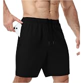 Yogitfly Men's Athletic Shorts 7" Workout Gym Shorts Quick Dry