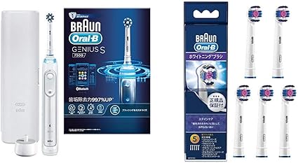 Amazon ブラウン オーラルb 電動歯ブラシ ジーニアスs ホワイト 替えブラシ ホワイトニングブラシ 5本入 ブラウン Braun 替えブラシ 通販