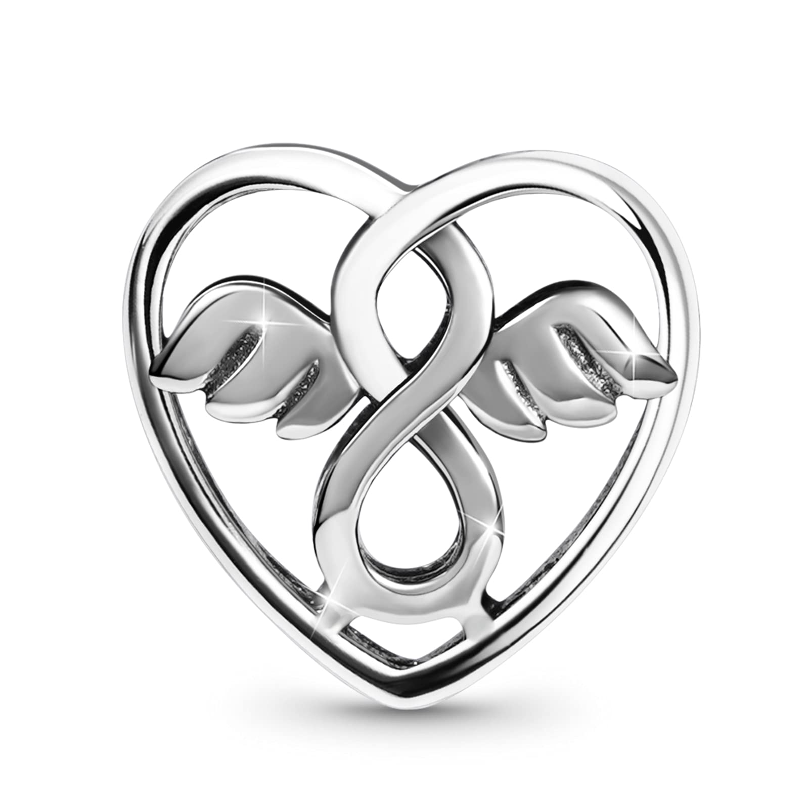 GNOCE Angel Charm Bead Sterling Silver Charm Fit Bracelet/Necklace for Women Girls Wife Daughter