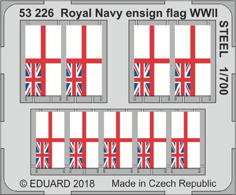 Eduard Photoetch 1:700 - Royal Navy WWII Ensign Flag Steel