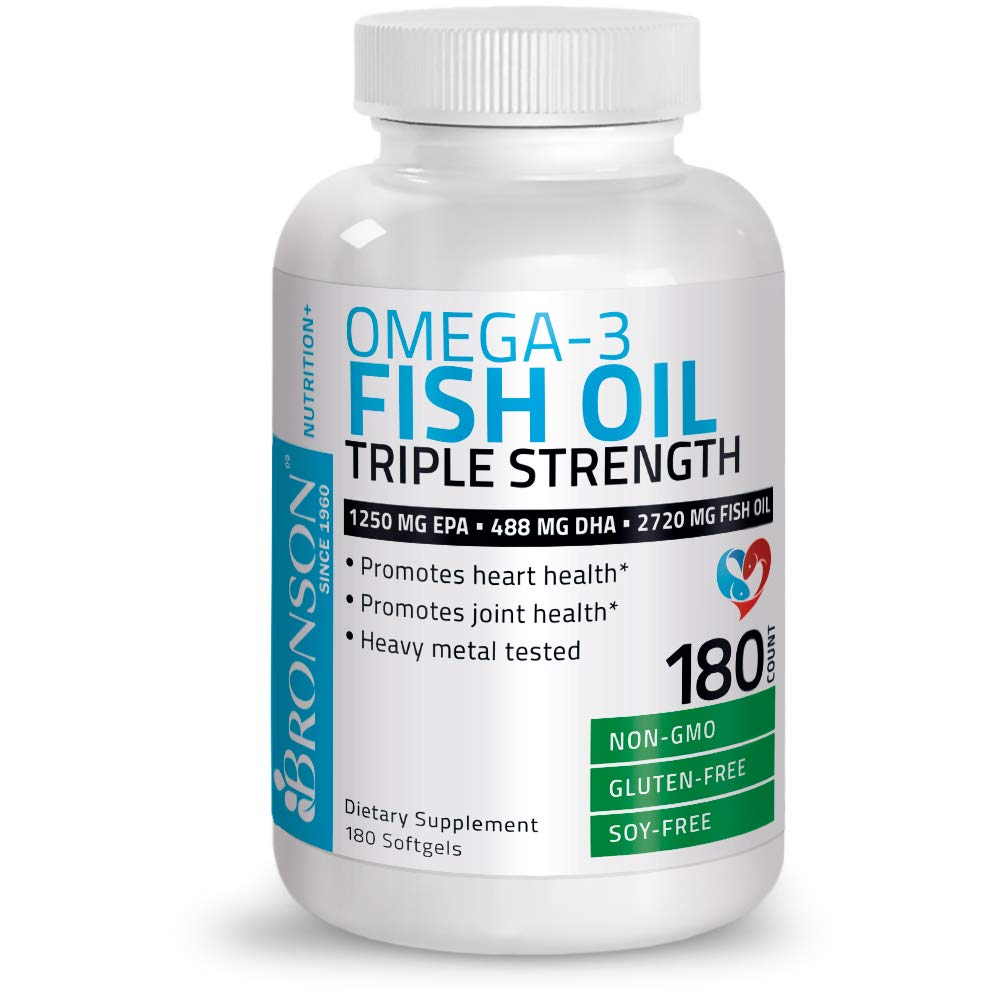 Omega 3 Fish Oil Triple Strength 2720 mg High EPA 1250 mg DHA 488 mg