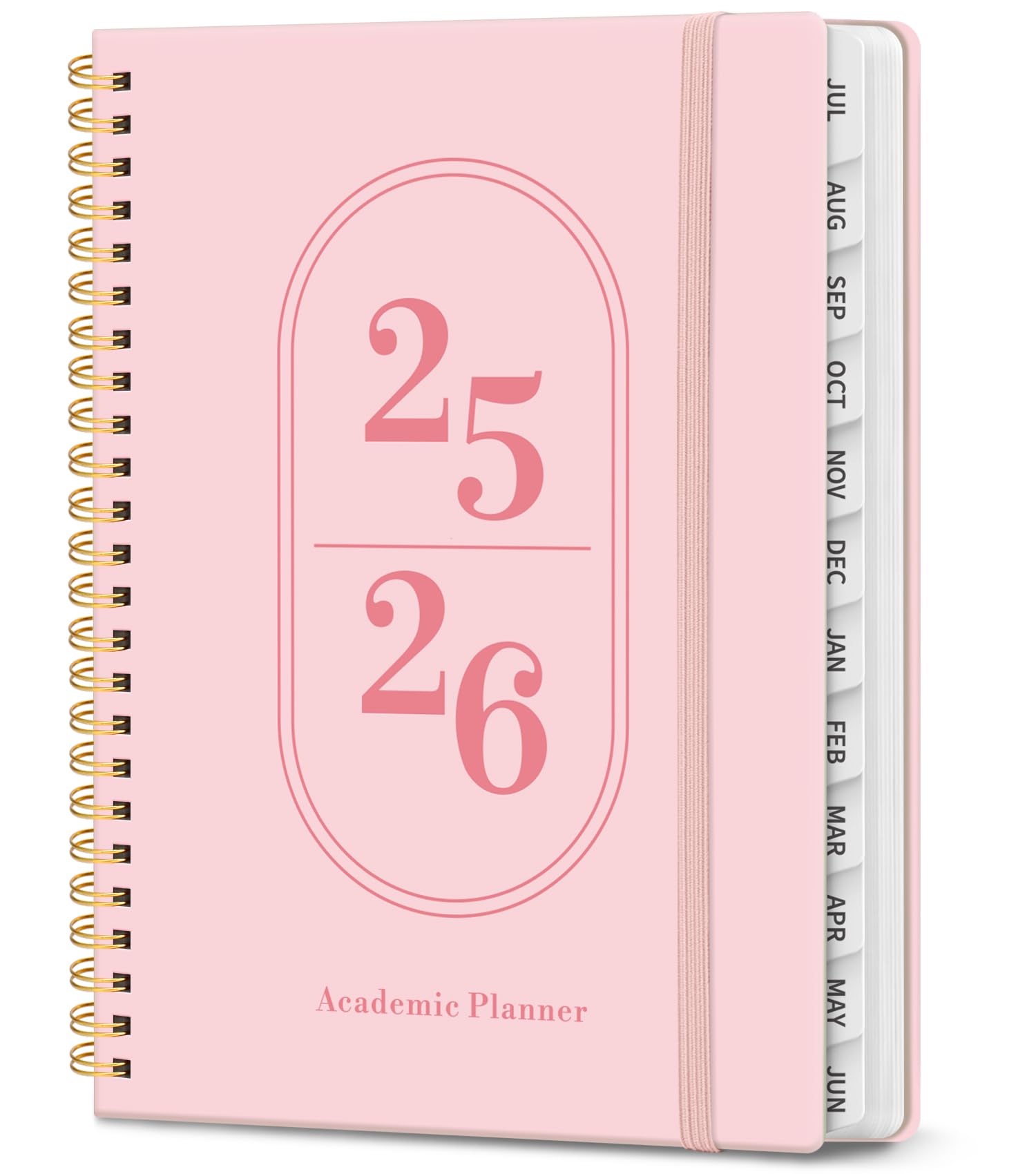Photo 1 of Planner 2025-2026, Academic Year Weekly and Monthly Calendar Planner, July 2025 - June 2026, Spiral Bound School Planning Tool, Perfect for Teacher, Student, Woman & Men - A4 (8.5" x 11"), Pink