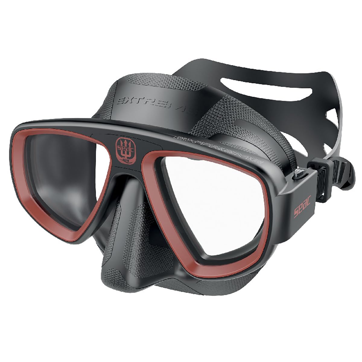 Seac Extreme 50, Diving and Spearfishing Mask, black/red, standard