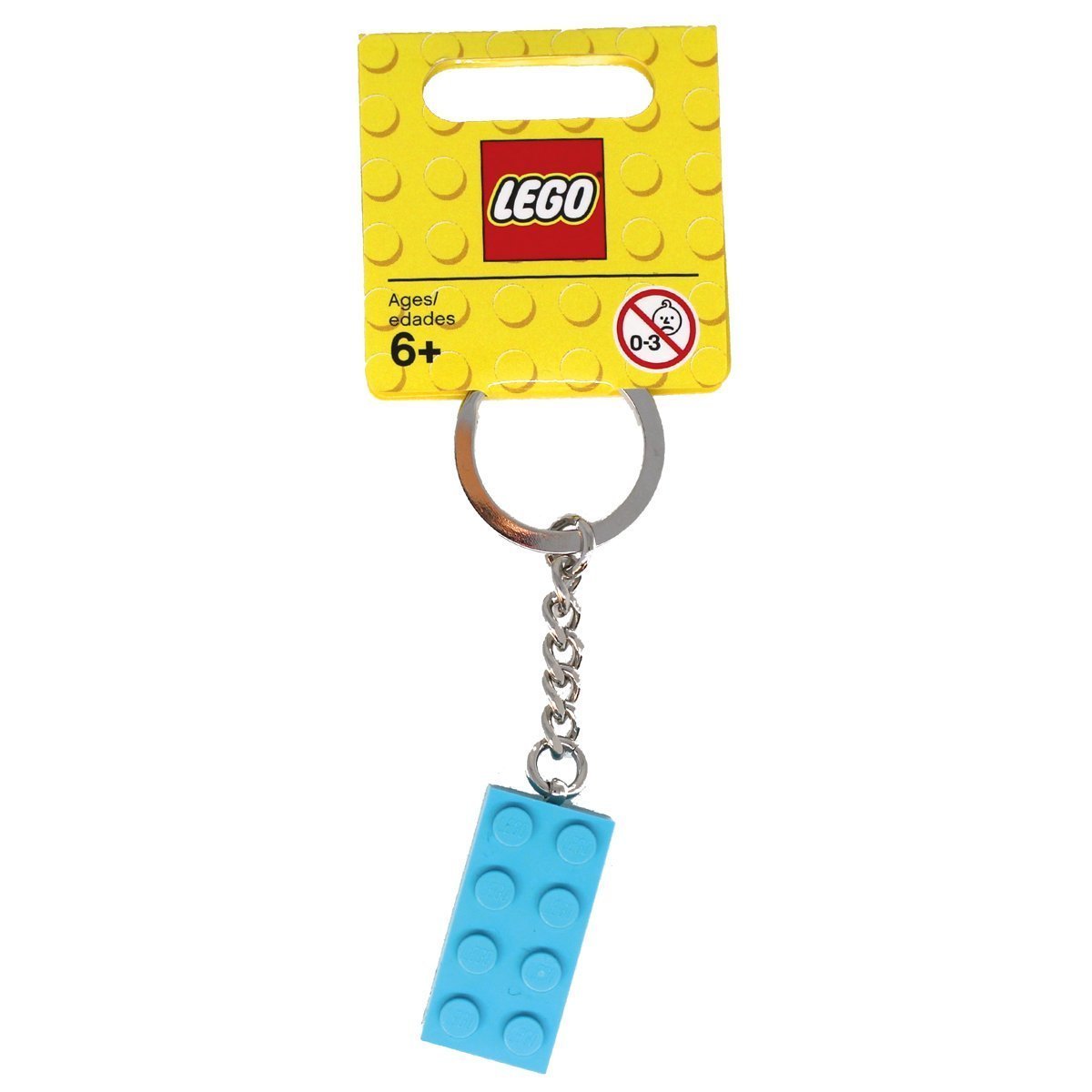 LEGO Keyring, Turquoise Brick (2x4 studs), 853380