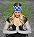 RAVEbandz Fashion Stretch Headbands (STARS - WONDER WOMAN) Non Slip Wide Hippie Sports & Athletic Headbands for Women & Girls