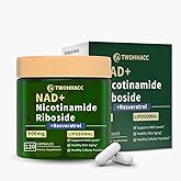 TWOHHACC NAD Supplement NAD Nicotinamide Riboside Resveratrol 900mg 120 Capsules Liposomal NAD Supplements for Women Men Support Cellular Health Anti-Aging Energy Focus Boost NAD+ Levels