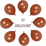 SHATCHI Dark Brown Balloons 12 Inch 10 Pack Thick Latex Biodegradable view 2