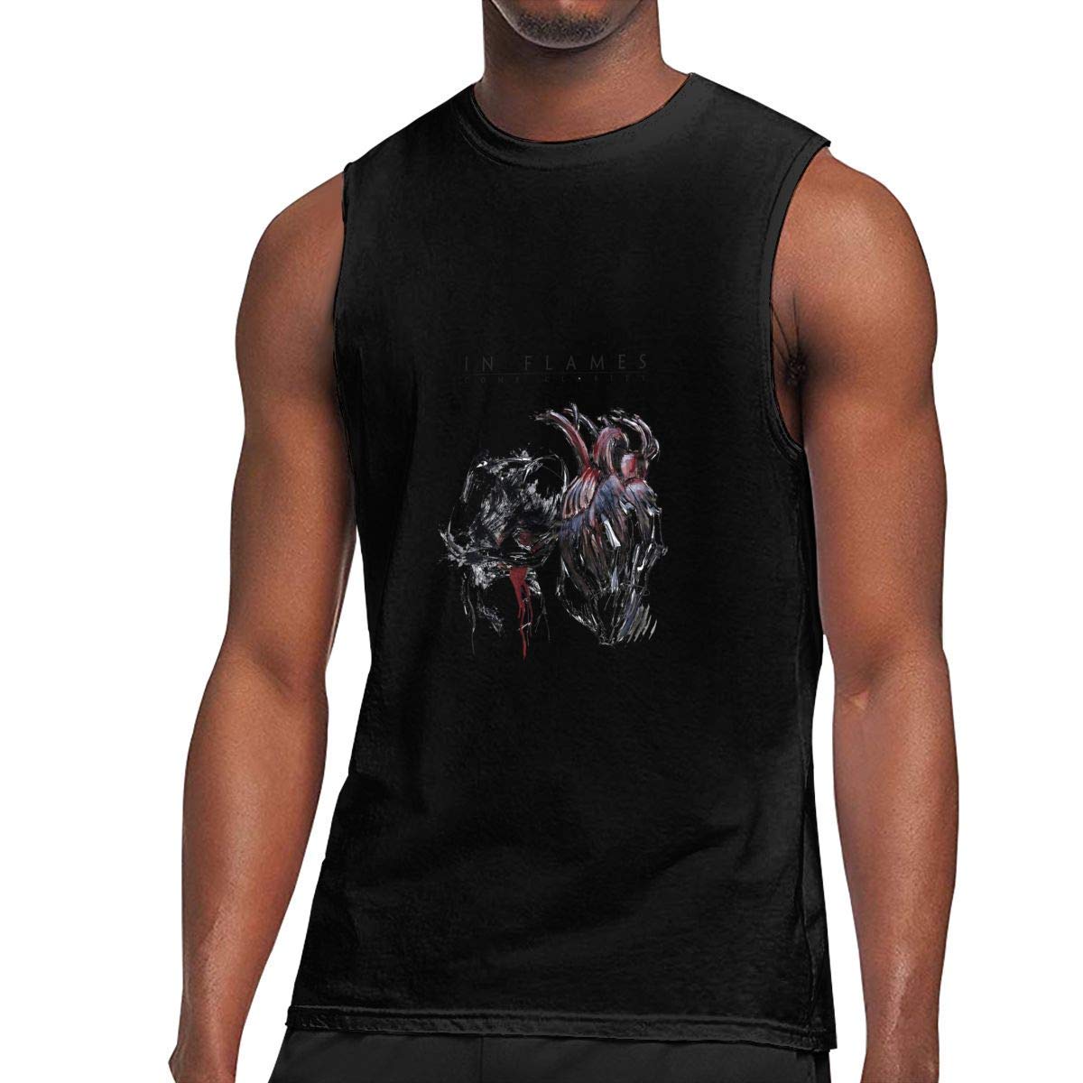 Sleeveless T Shirt, In Flames Come Clarity Workout Tank Tops Gym Bodybuilding T-shirts Bla