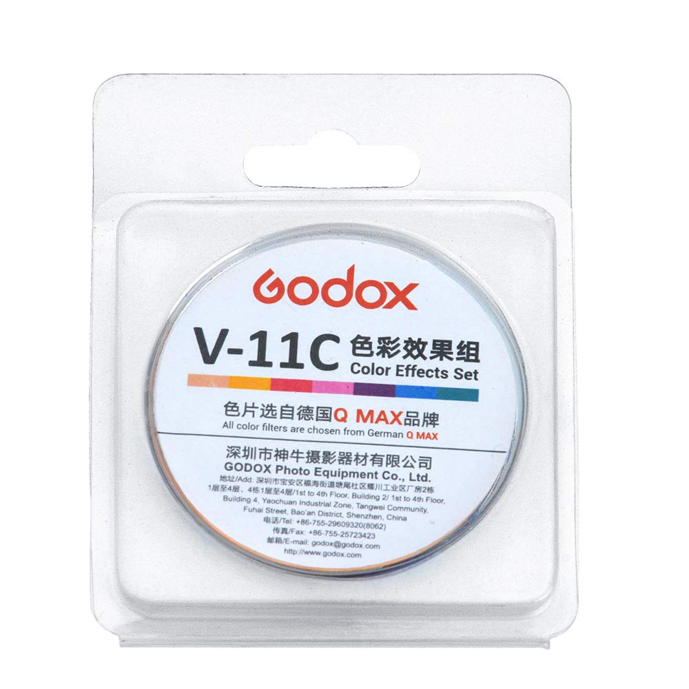 Godox V-11C Filters Kit for Godox AK-R1, 15 Color Flash Gels Lighting Filter