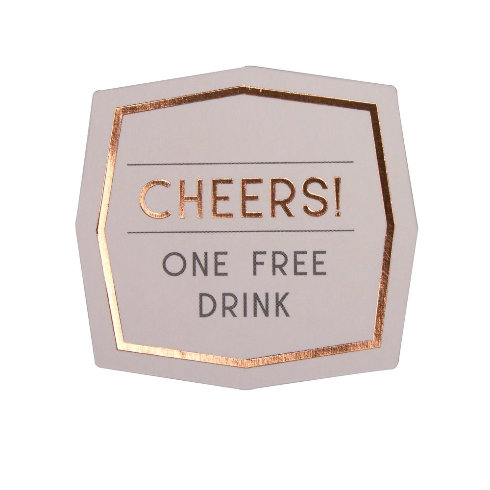 Neviti - Geo Blush - Drinks Tokens, Pack of 25