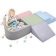 Climbing Toys for Toddlers 1-3, Foam Climbing Blocks with Ball Pit for Baby, 5-Piece Soft Toddlers Climbing Toy Indoor,Climbing Crawling Toys Soft Foam Blocks Activity Play Set(Balls not Included)