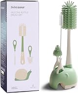 Bebamour 3 in 1 Stand Baby Bottle Brush Set Green view 2