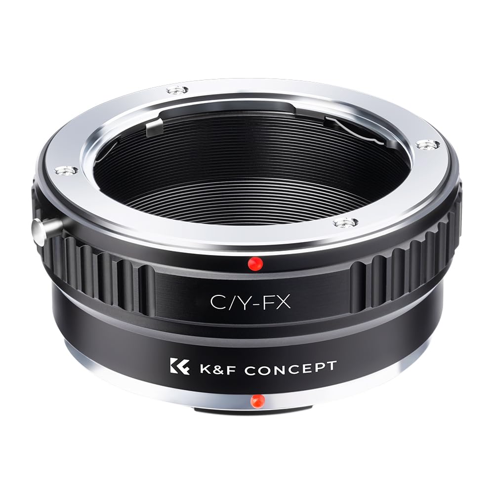 Contax to Fuji Adapter,Fujifilm Contax,C/Y to FX,K&F CONCEPT Lens Mount Adapter for Contax/Yashica CY C/Y Mount Lens to Fujifilm Fuji X FX Mirrorless Camera Body for Fuji XT2 XT20 XE3 XT1 X-T2