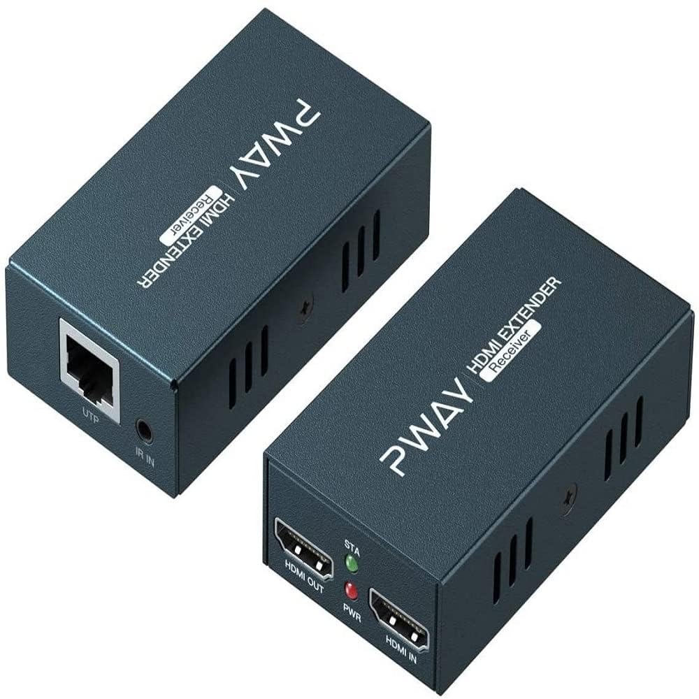 PWAY PW-HT225PIR HDMI Extender 195ft/60m Transmission over Single Cat5e/6/7 Full HD 1080P Support IR Control Loop out 3D EDID Function — image 1