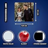 Personalised Fridge Magnet Square 6.5cm x 6.5cm with Photo or Logo view 2