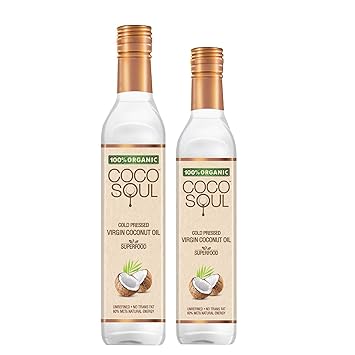 Coco Soul Cold Pressed Organic Virgin Coconut Oil, 500 ml with 250 ml Free