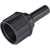 Raindrip R326CT Pipe Thread Swivel with 0.25-Inch Compression Adaptor, Black
