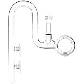 JARDLI Glass Lily Pipe Spin Outflow with Surface Skimmer for Aquarium Planted Tank (17mm for 16/22mm (5/8'' i.d.) tubing)