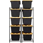 MonsterRAX 2-Pack 5-Tier NSF Bin Rack for 27-Gal Totes, Black