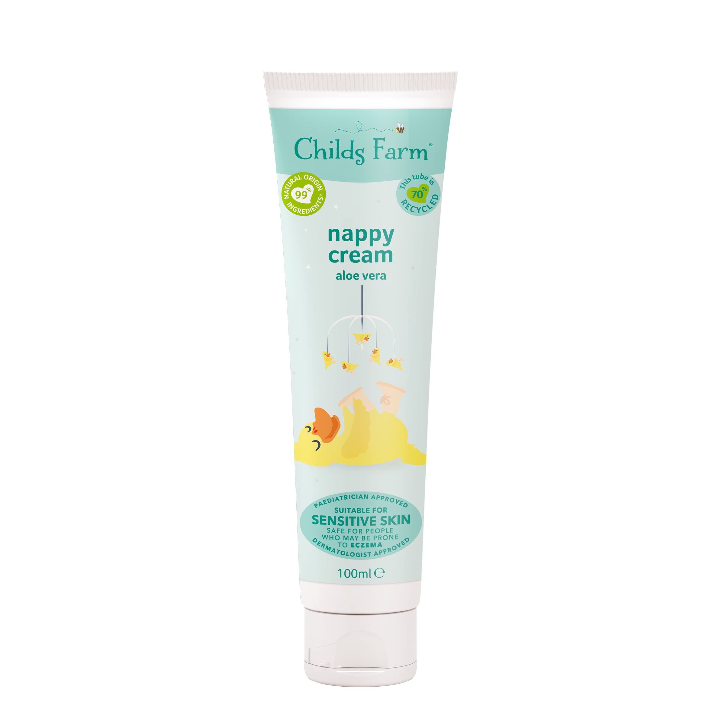 Childs Farm | Baby Nappy Cream 100ml | Aloe Vera | Suitable Newborns With Dry, Sensitive & Eczema-prone Skin