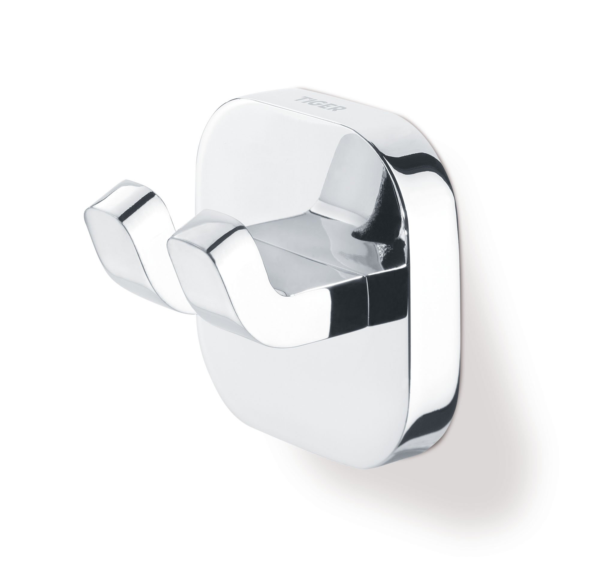 Tiger Ramos, Towel hook large, double, Chrome, 39x50x50mm