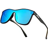 Jefoo Polarized Sunglasses Men Trendy Mirrored shades Women Reflective Sun Glasses UV Protection