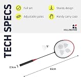 Hillington Badminton Set with Net for 4 Players – All-Weather Rackets & Carry view 9