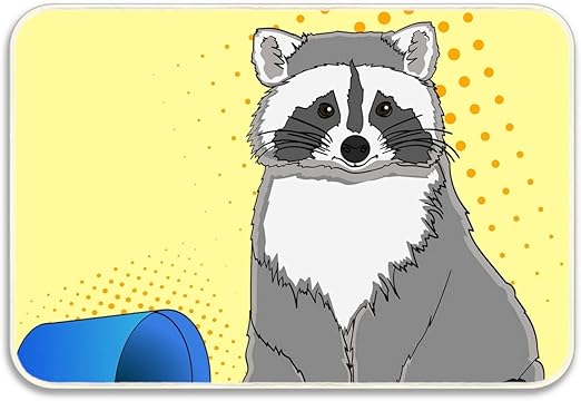 Amazon アライグマはゴミ箱から食べる屋内 屋外のゴミ箱イージークリーンゴム滑り止め玄関マット 全天候型外部ドア 玄関マット オンライン通販